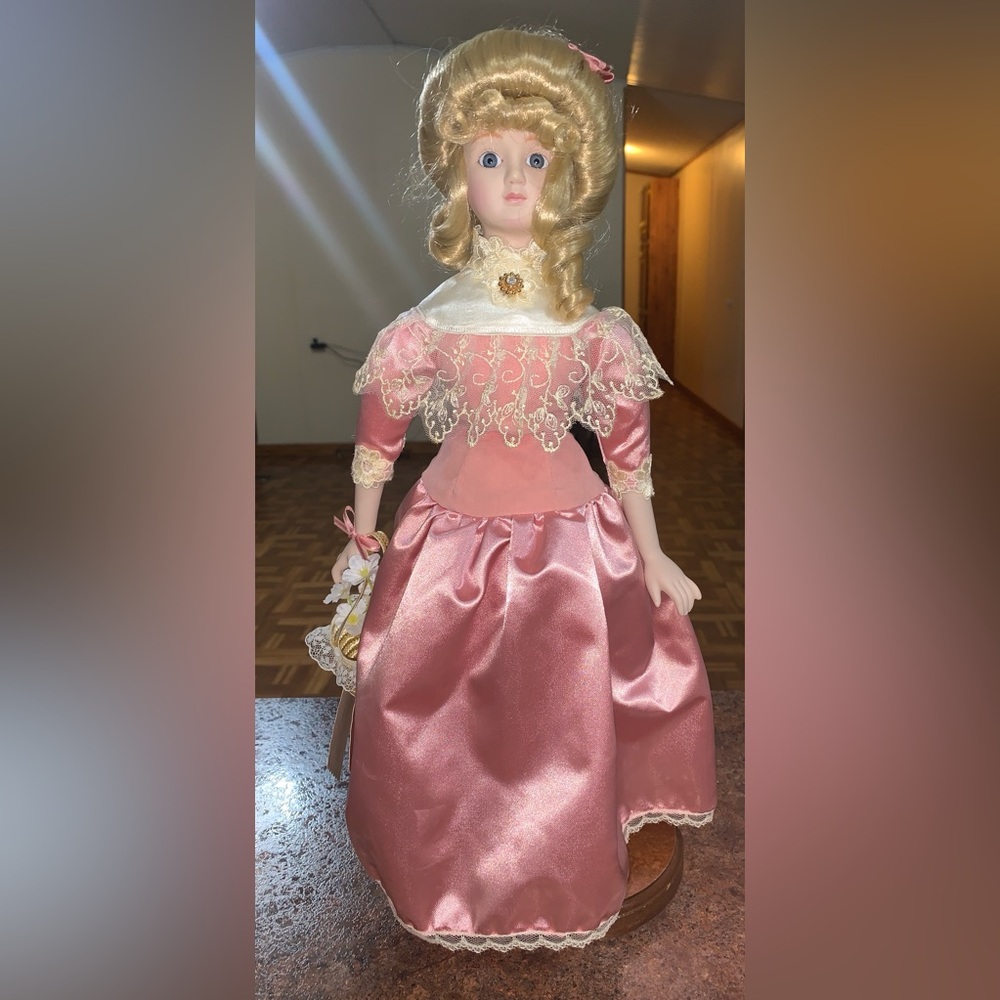 1992 Anco Merchandise Porcelain Mother And Daughter Doll Christine & Chris